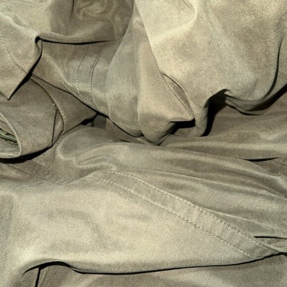 Chaps Ralph Lauren Vintage Trench Coat Olive Green Lined 38R - Picture 10 of 10